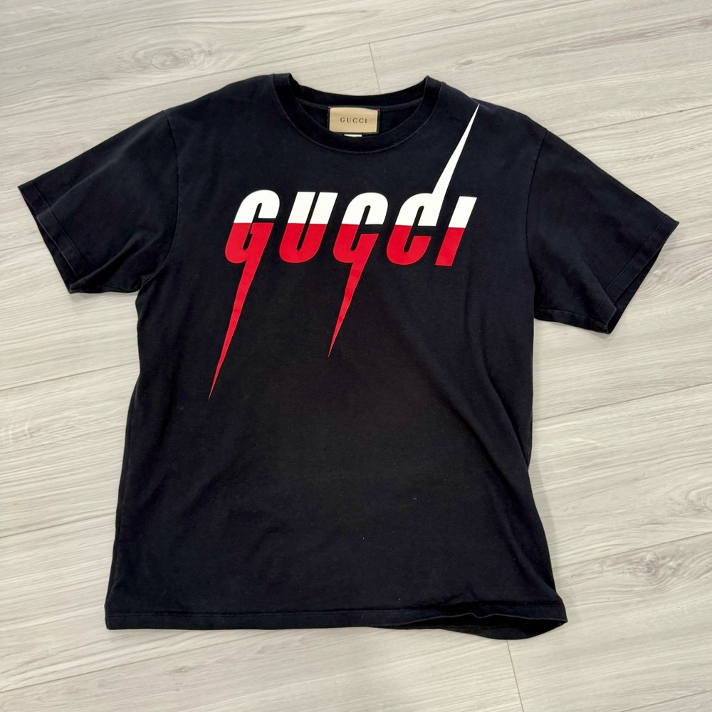 Gucci Black and Red Graphic Tee